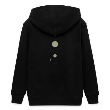 "alignement cosmique" - Veste à capuche ado bio Stanley/Stella - noir - Dos - AI Model Teenager Male light (155cm)