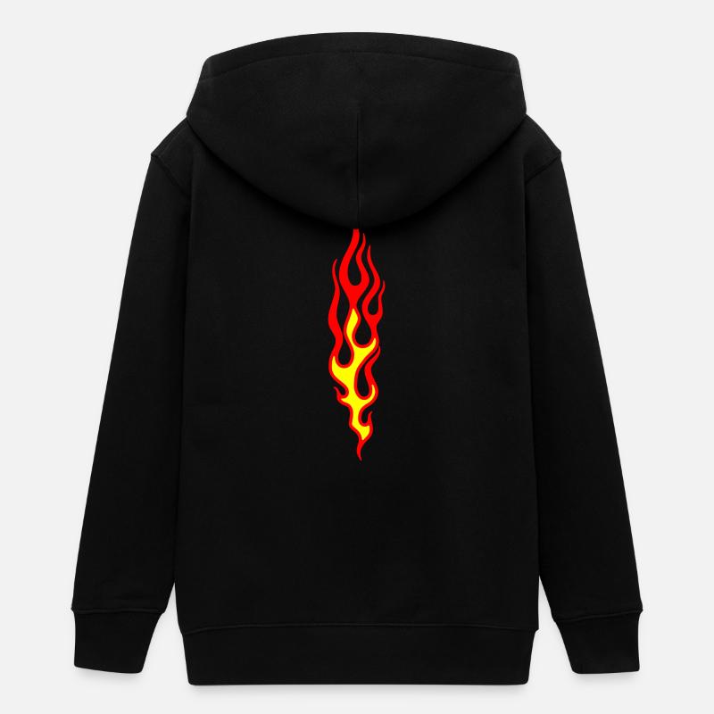 flammen - Veste à capuche ado bio Stanley/Stella - noir