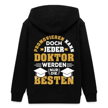 Doktor Arzt Doktortitel Medizin Promotion Geschenk - Teenager Organic Kapuzenjacke Mini Cultivator von Stanley/Stella - Schwarz - Hinten - AI Model Teenager Male light (155cm)