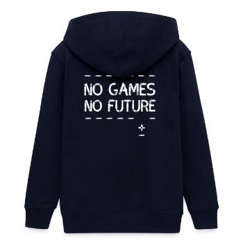 no games no future pixel nerd geek ordinateur pc lol - Veste à capuche ado bio Stanley/Stella - marine - Dos - AI Model Teenager Male light (155cm)
