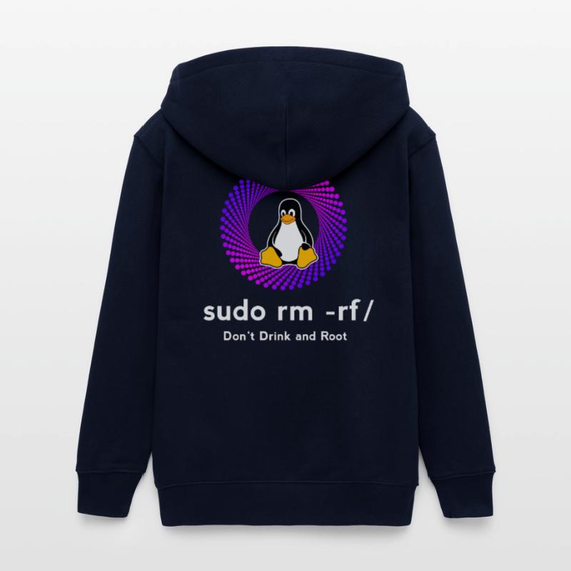 Ordinateur Sys admin Penguin Nerd pc sudo rm -rf cod Veste à capuche ado bio Stanley/Stella