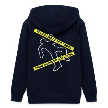 Tatort-Set - Teenager Organic Kapuzenjacke Mini Cultivator von Stanley/Stella - Navy - Hinten - AI Model Teenager Male light (155cm)