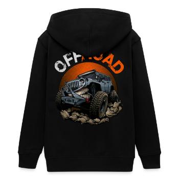 Offroad-Fahrzeug - Teenager Organic Kapuzenjacke Mini Cultivator von Stanley/Stella - Schwarz - Hinten - AI Model Teenager Male light (155cm)