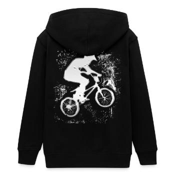 BMX Chrome | BMX argent | Vélo BMX | Vélo BMX - Veste à capuche ado bio Stanley/Stella - noir - Dos - AI Model Teenager Male light (155cm)