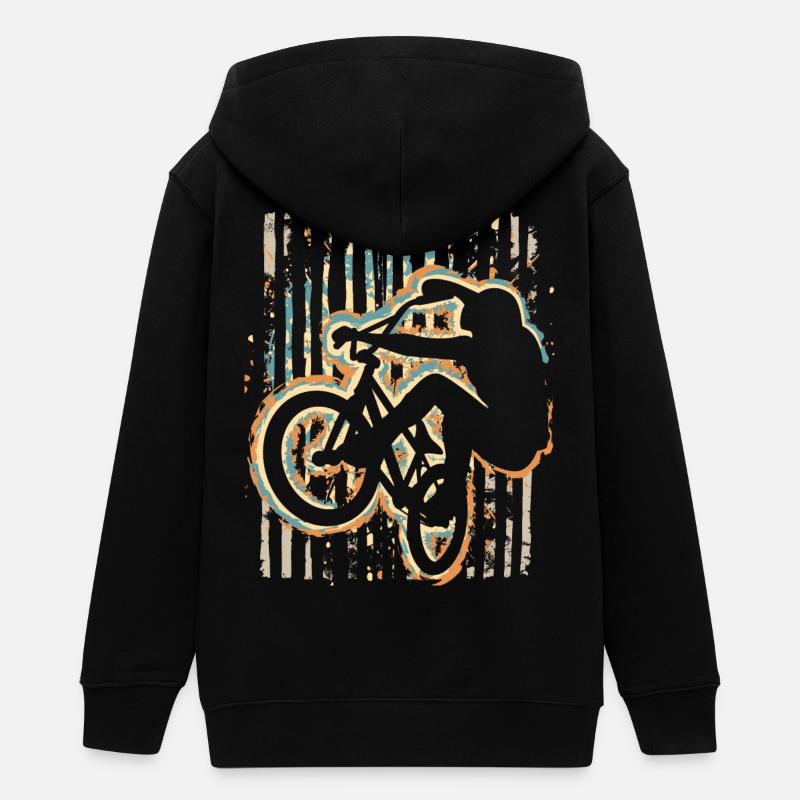 Vélo BMX | Vélo BMX | conduire BMX - Veste à capuche ado bio Stanley/Stella - noir