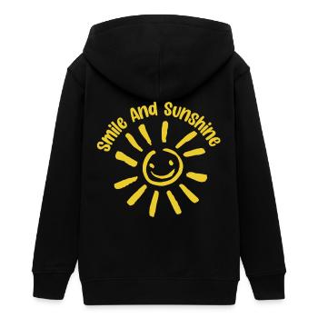 Sourire et soleil Attitude positive - Veste à capuche ado bio Stanley/Stella - noir - Dos - AI Model Teenager Male light (155cm)
