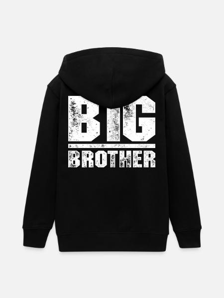 Orwellian Surveillance Bold - Teens Organic Zip-up Hoodie by Stanley/Stella - black