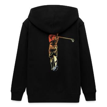 Vintage Golf - Teenager Organic Kapuzenjacke Mini Cultivator von Stanley/Stella - Schwarz - Hinten - AI Model Teenager Male light (155cm)
