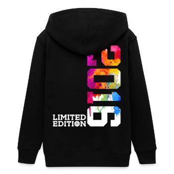 10. GEBURTSTAG LIMITED EDITION 2016 - Teenager Organic Kapuzenjacke Mini Cultivator von Stanley/Stella - Schwarz - Hinten - AI Model Teenager Male light (155cm)