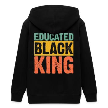Educated Black King T-Shirt Black Pride - Teenager Organic Kapuzenjacke Mini Cultivator von Stanley/Stella - Schwarz - Hinten - AI Model Teenager Male light (155cm)