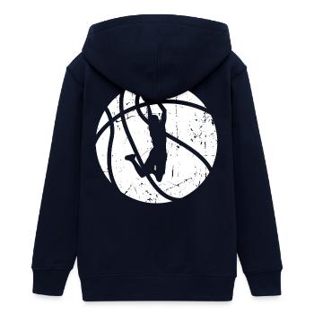 Basketballspieler - Teenager Organic Kapuzenjacke Mini Cultivator von Stanley/Stella - Navy - Hinten - AI Model Teenager Male light (155cm)