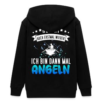 Lustiges Angler Design - Angeln Fischer Geschenk - Teenager Organic Kapuzenjacke Mini Cultivator von Stanley/Stella - Schwarz - Hinten - AI Model Teenager Male light (155cm)