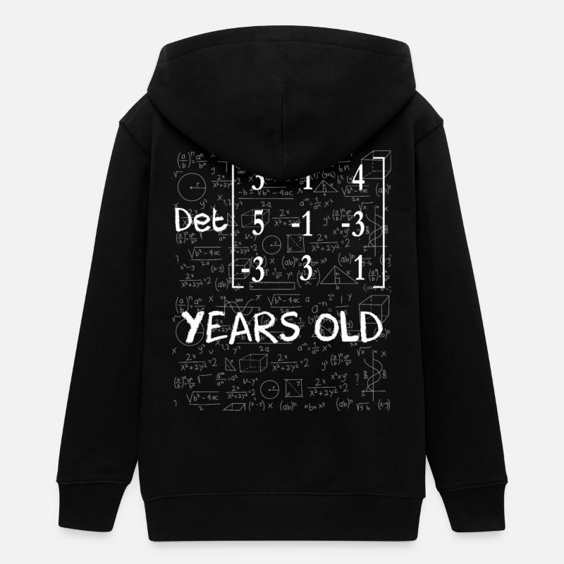 76e anniversaire 76 ans déterminant de matrice - Veste à capuche ado bio Stanley/Stella - noir