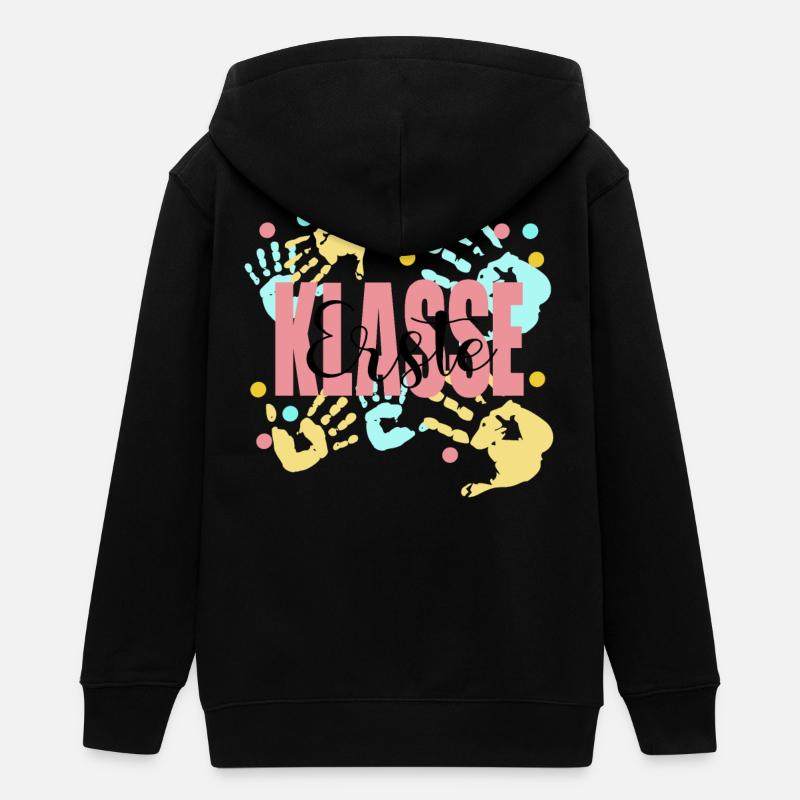 Mains de première classe - Veste à capuche ado bio Stanley/Stella - noir