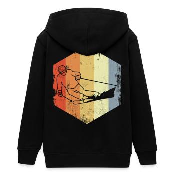 Ski - Veste à capuche ado bio Stanley/Stella - noir - Dos - AI Model Teenager Male light (155cm)