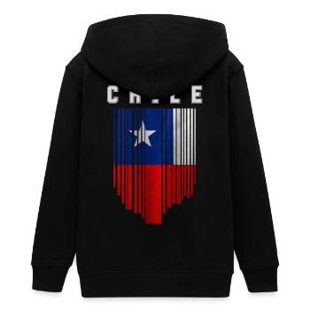 Flagge von Chile - Teenager Organic Kapuzenjacke Mini Cultivator von Stanley/Stella - Schwarz - Hinten - AI Model Teenager Male light (155cm)