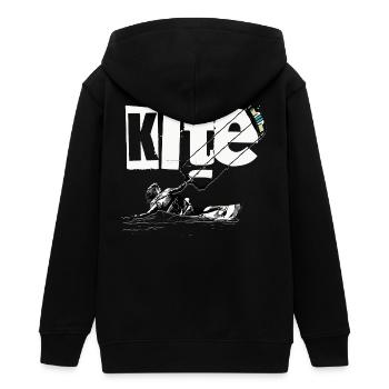 Kite - Teenager Organic Kapuzenjacke Mini Cultivator von Stanley/Stella - Schwarz - Hinten - AI Model Teenager Male light (155cm)