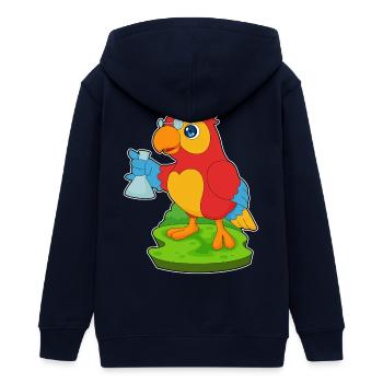 Chimie du tube à essai Parrot Teacher - Veste à capuche ado bio Stanley/Stella - marine - Dos - AI Model Teenager Male light (155cm)