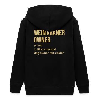 Weimaraner - Teenager Organic Kapuzenjacke Mini Cultivator von Stanley/Stella - Schwarz - Hinten - AI Model Teenager Male light (155cm)