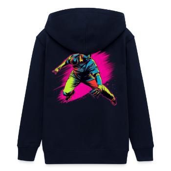 Joueur de baseball Steamwave - Veste à capuche ado bio Stanley/Stella - noir - Dos - AI Model Teenager Male light (155cm)