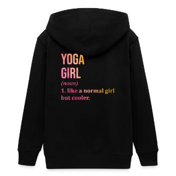 Yoga Yoga Yoga - Teenager Organic Kapuzenjacke Mini Cultivator von Stanley/Stella - Schwarz - Hinten - AI Model Teenager Male light (155cm)