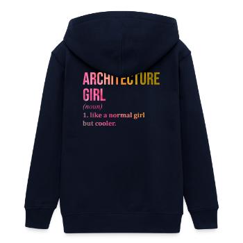 architecture - Veste à capuche ado bio Stanley/Stella - marine - Dos - AI Model Teenager Male light (155cm)