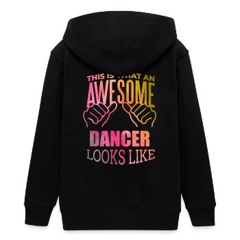 Tänzer - Teenager Organic Kapuzenjacke Mini Cultivator von Stanley/Stella - Schwarz - Hinten - AI Model Teenager Male light (155cm)