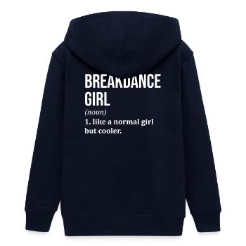 Breakdance - Teenager Organic Kapuzenjacke Mini Cultivator von Stanley/Stella - Navy - Hinten - AI Model Teenager Male light (155cm)