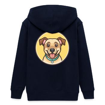 Alano Espanol Hunderasse Cartoon Kawaii Clipart Haustier - Teenager Organic Kapuzenjacke Mini Cultivator von Stanley/Stella - Schwarz - Hinten - AI Model Teenager Male light (155cm)