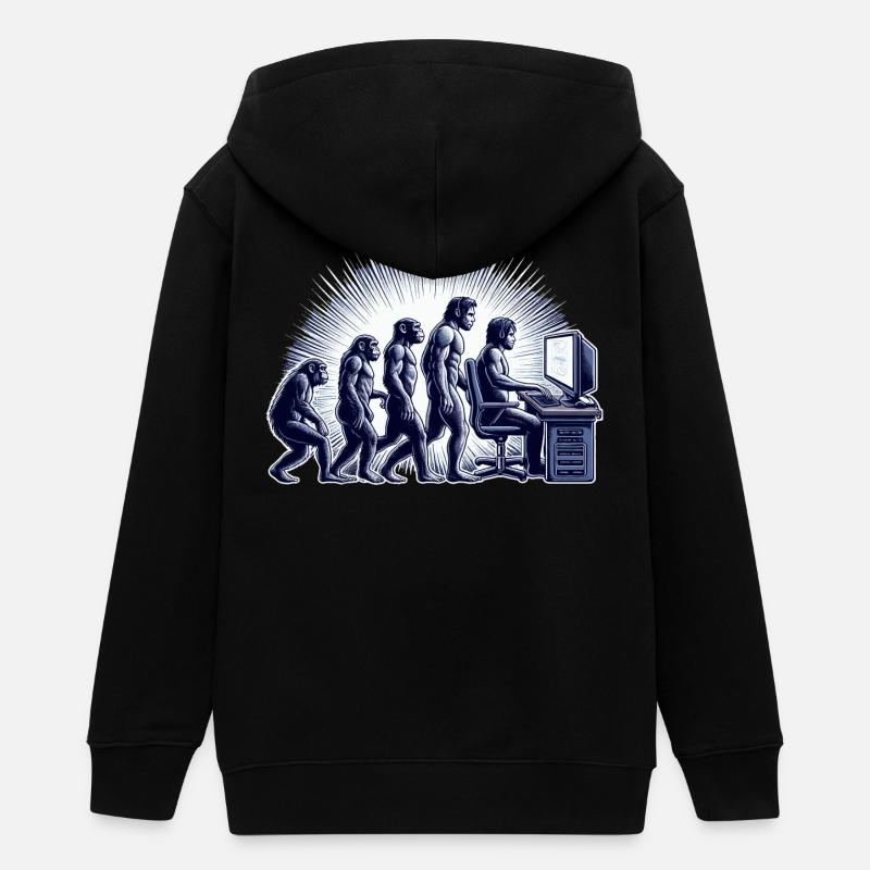 GAMING EVOLUTION - Teens Organic Zip-up Hoodie by Stanley/Stella - black