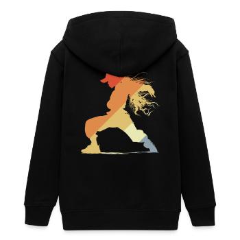 Vintage B-Girl - Veste à capuche ado bio Stanley/Stella - noir - Dos - AI Model Teenager Male light (155cm)