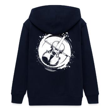 Violine - Teenager Organic Kapuzenjacke Mini Cultivator von Stanley/Stella - Navy - Hinten - AI Model Teenager Male light (155cm)