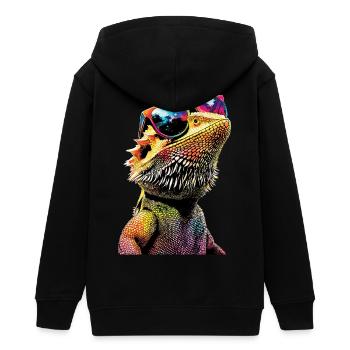 Bartagame Echse Bearded Dragon Süße Bartagamen - Teenager Organic Kapuzenjacke Mini Cultivator von Stanley/Stella - Schwarz - Hinten - AI Model Teenager Male light (155cm)