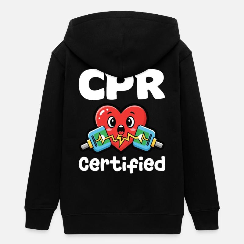CERTIFIÉ RCP - CADEAU D’INFIRMIÈRE - Veste à capuche ado bio Stanley/Stella - noir