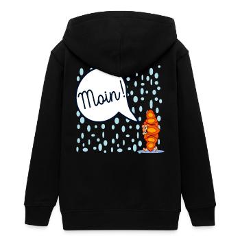 HAMBURG MOIN FRANZBRÖTCHEN - Teenager Organic Kapuzenjacke Mini Cultivator von Stanley/Stella - Schwarz - Hinten - AI Model Teenager Male light (155cm)