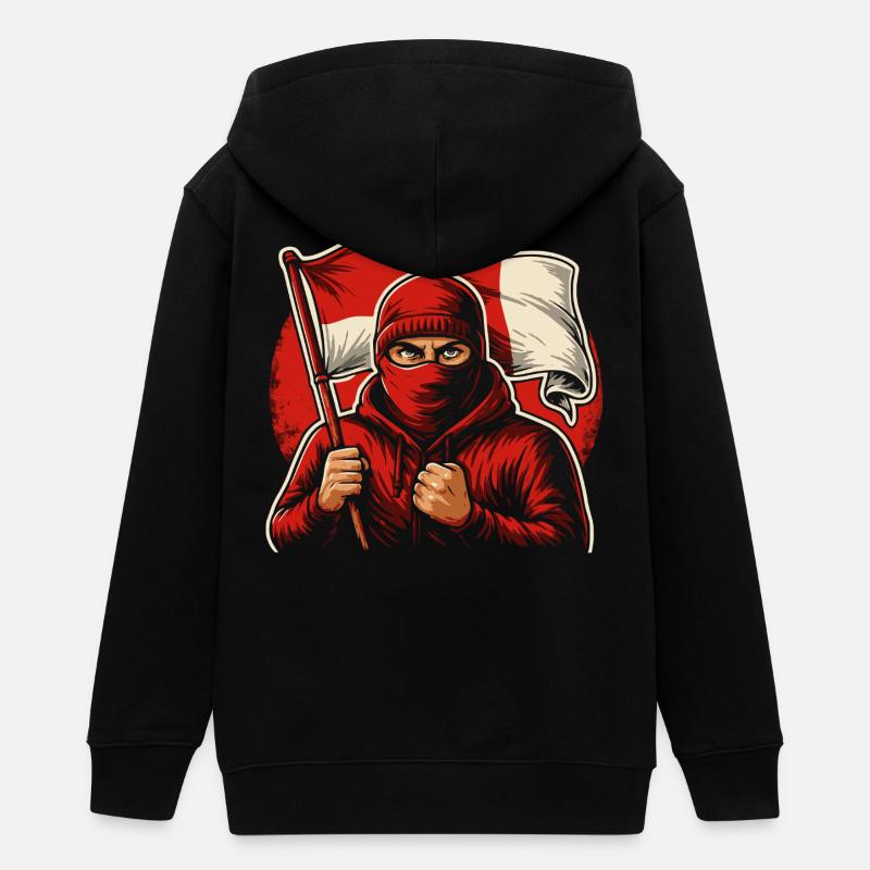 Ventilateurs Cologne Berlin Rot Weiss - Veste à capuche ado bio Stanley/Stella - noir