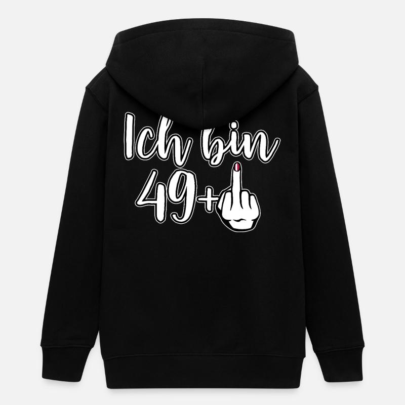 J’ai 49+ Majeur - Anniversaire - Veste à capuche ado bio Stanley/Stella - noir