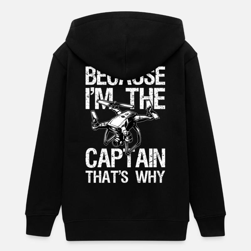En tant que capitaine, vous n’avez pas à expliquer vos décisions - Veste à capuche ado bio Stanley/Stella - noir