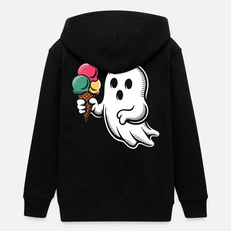 Fantôme avec glace - Veste à capuche ado bio Stanley/Stella - noir