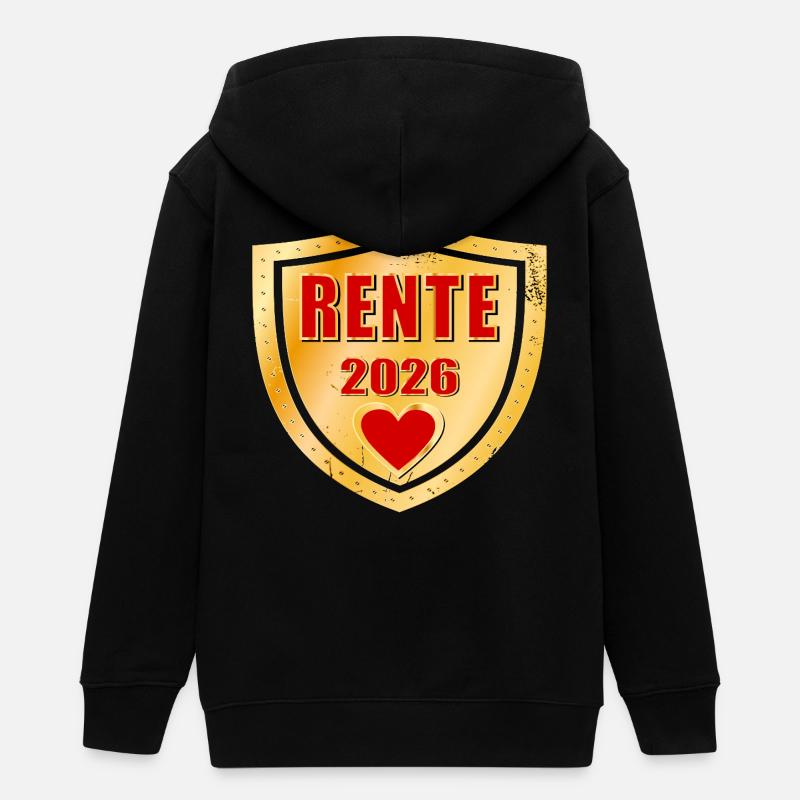 Pension 2026 Collègue retraité - Veste à capuche ado bio Stanley/Stella - noir