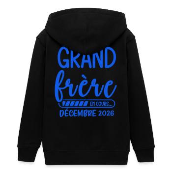 Big Brother Dezember 2026 Schwangerschaftsankündigung Geschenk - Teenager Organic Kapuzenjacke Mini Cultivator von Stanley/Stella - Schwarz - Hinten - AI Model Teenager Male light (155cm)