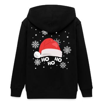Weihnachtsmütze Schnee Ho ho ho Weihnachtsmann - Teenager Organic Kapuzenjacke Mini Cultivator von Stanley/Stella - Schwarz - Hinten - AI Model Teenager Male light (155cm)