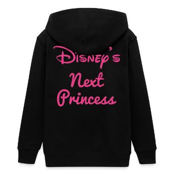 Disney Prinzessinen Disneys Next Princess Spruch - Teenager Organic Kapuzenjacke Mini Cultivator von Stanley/Stella - Schwarz - Hinten - AI Model Teenager Male light (155cm)