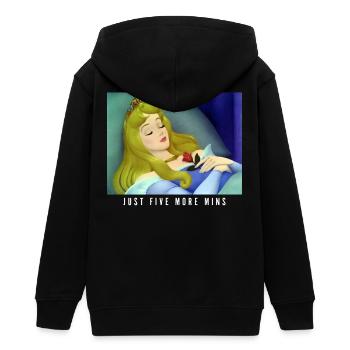Dornrösschen Schlafend Just Five More Minutes - Teenager Organic Kapuzenjacke Mini Cultivator von Stanley/Stella - Schwarz - Hinten - AI Model Teenager Male light (155cm)