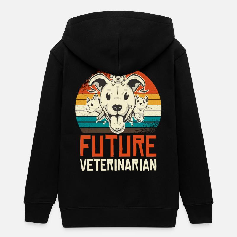 Futur vétérinaire - Veste à capuche ado bio Stanley/Stella - noir