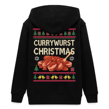 Merry Currymas Currywurst Weihnachten Xmas Wurst - Teenager Organic Kapuzenjacke Mini Cultivator von Stanley/Stella - Schwarz - Hinten - AI Model Teenager Male light (155cm)