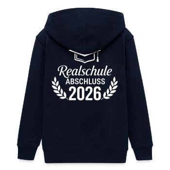 Secondary school leaving certificate 2026 Graduate - Teens Organic Zip-up Hoodie by Stanley/Stella - navy - Back - AI Model Teenager Male light (155cm)