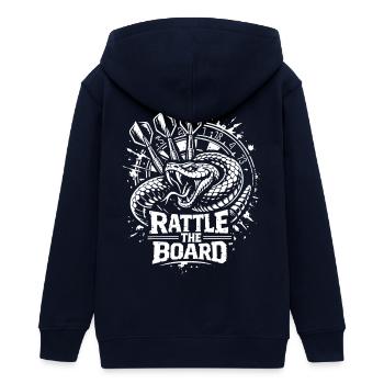 Fléchettes | Secouez la planche, Klapperschlange - Veste à capuche ado bio Stanley/Stella - marine - Dos - AI Model Teenager Male light (155cm)