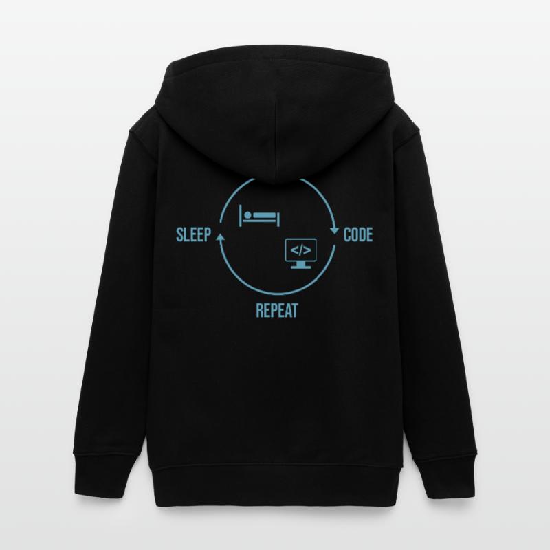 Eat Sleep Code Repeat - Programmierer Kreislauf Teenager Organic Kapuzenjacke Mini Cultivator von Stanley/Stella