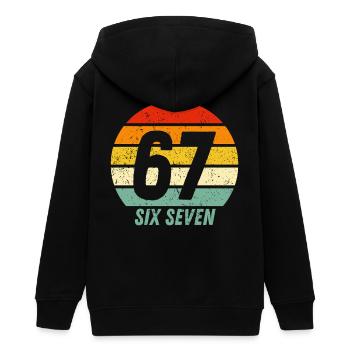 67 Six Seven - Teens Organic Zip-up Hoodie by Stanley/Stella - black - Back - AI Model Teenager Male light (155cm)